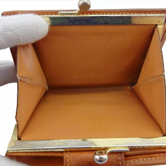 CELINE Bi -fold Wallet Macadam Beige PVC x Leather Authentic USED - Picture 10 of 11